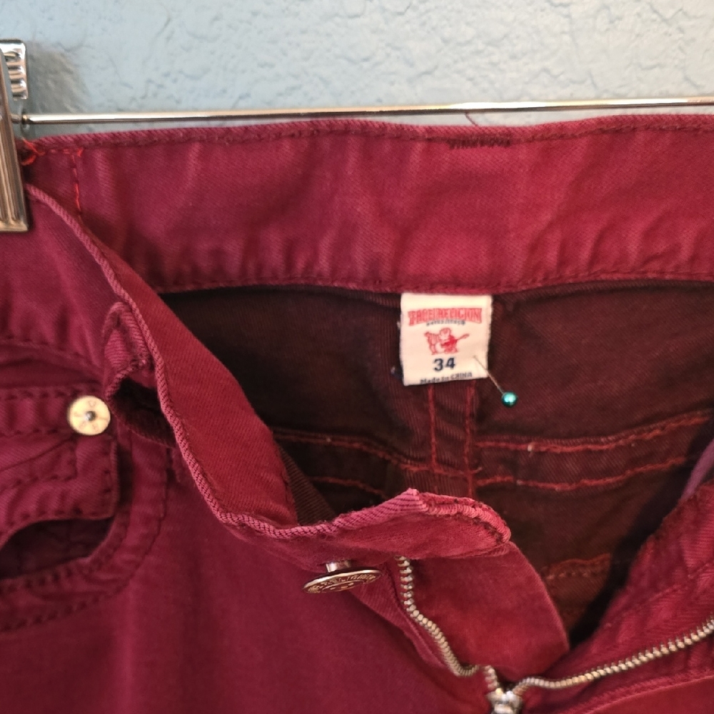 True Religion Dark Red Men's Jeans